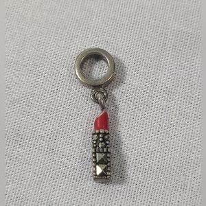 Black Label Persona Girl Sterling Silver "Red Lipstick" Bead Charm- Flawed